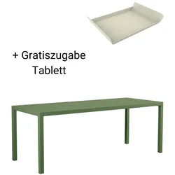 Großer Esstisch Quatris 200x80x75 cm mintgrün + Gratiszugabe Tablett