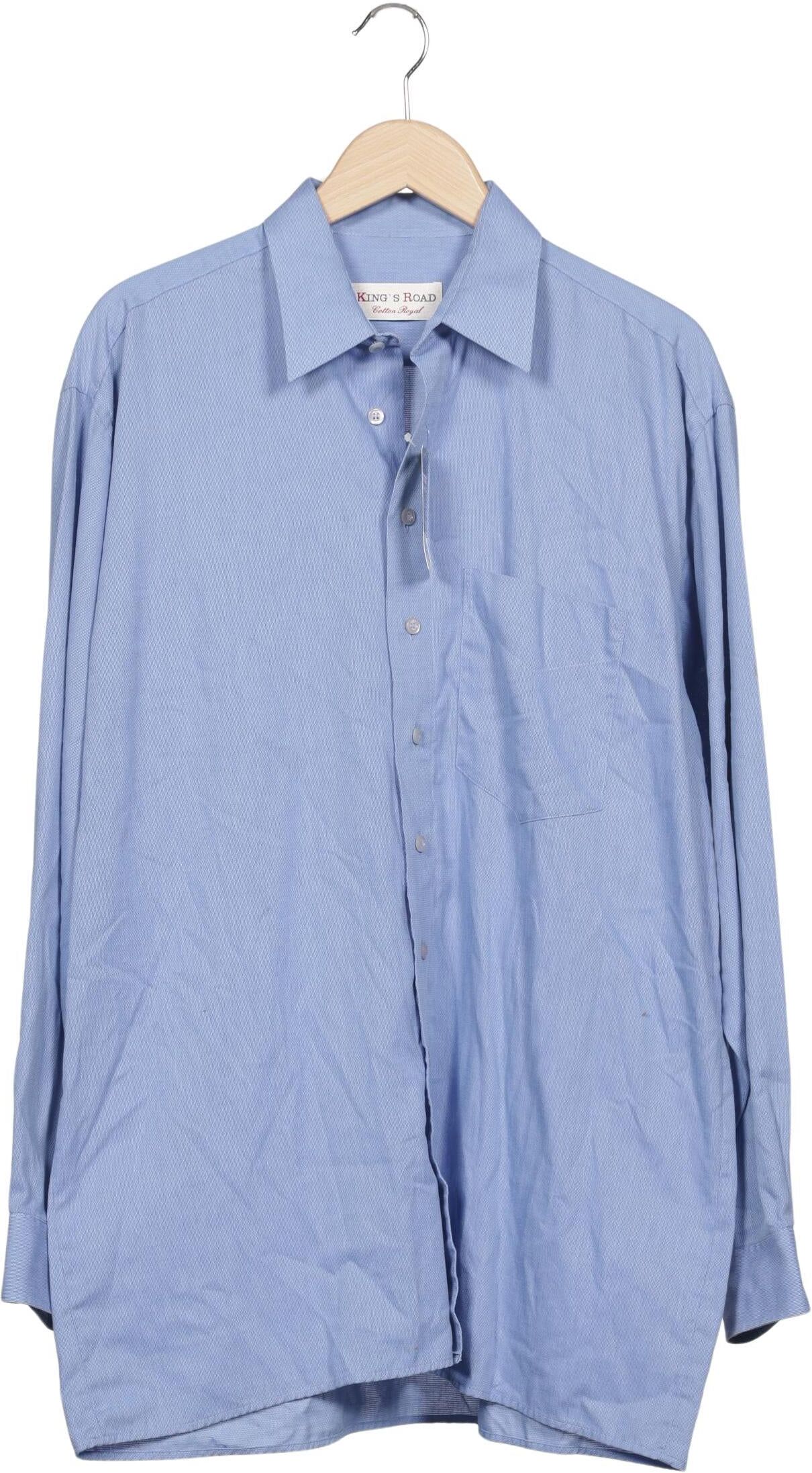 Kings of Indigo Herren Hemd, Grau, Gr. 41, Baumwolle - Second Hand