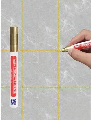 Inspire Select Waterproof Tile Grout Repair Pen Anti Mildew Ceramic Gap Whitening Marker gold