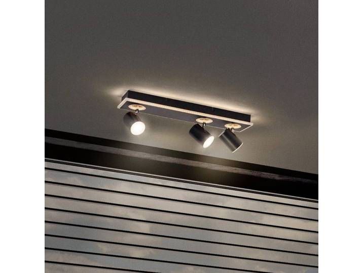 LEDVANCE LED Deckenlampe Mars, schwarz, für Wohn- / Esszimmer, Metall, LED Deckenleuchte
