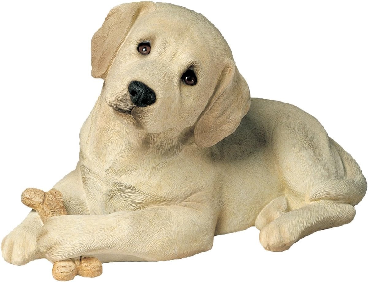 Hars Labrador Puppy Hondenbeeld Decoratie Geel Hoogte: 43 cm