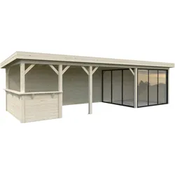 Palmako Carport/Pavillon Connect Lenna 24,9 m2 Set 415 Slide naturbelassen