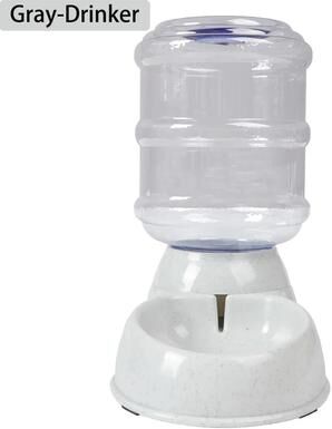 Uplift Picks PetFlow Automatic Pet Feeder And Water Dispenser Station gray Drinker