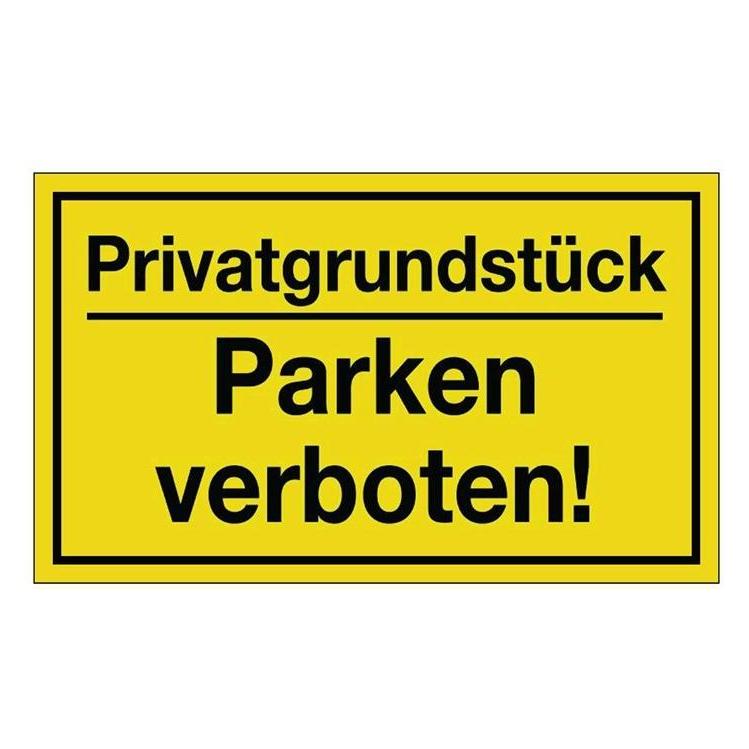 HP Autozubehör Hinweiszeichen Privatgrundstück/Parken verboten (3000277123)