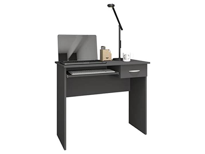 VCM Schreibtisch Anthrazit 85x50x75 cm 1 Schublade Holzwerkstoff Homeoffice Schreibtisch mit ausziehbarer Tastaturablage - Büro und Arbeitszimmer - Homeoffice-Nutzer - Holzwerkstoff