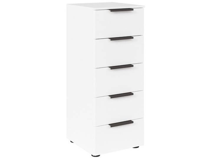 Rauch Möbel Kommode, Graphitfarben, Weiss, Kunststoff, 5 Schublade(n) Schubladen, 40x100x42 cm, Kleinmöbel, Kommoden, Kommoden