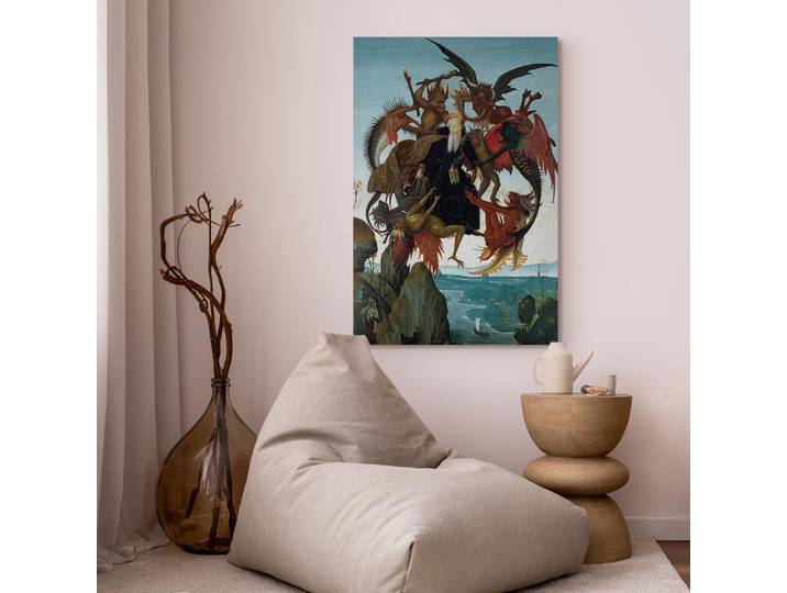 Toile Le tourment de saint Antoine Feutre Vert/Vert 40 x 60cm