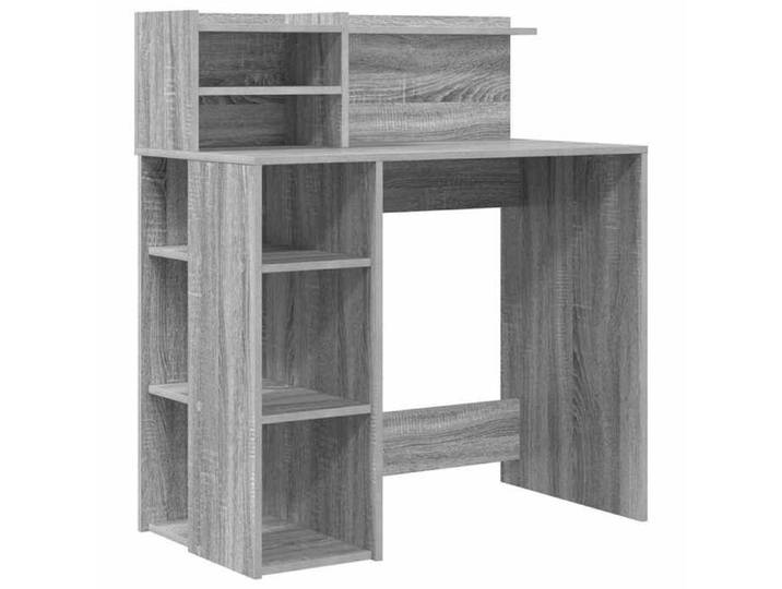 Rabais  Bureau - SOLOMON - Bureau à domicile avec rangement Gris Sonama 90x48x101.5 cm Bois d'ingénierie Europ#26010