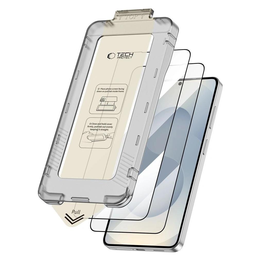 Tech-Protect Quick Set+ 2-Pack Glas Für Galaxy S26+ Plus Schwarz (2 Stk., Samsung Galaxy S26, Samsung Galaxy S26+) (210801)