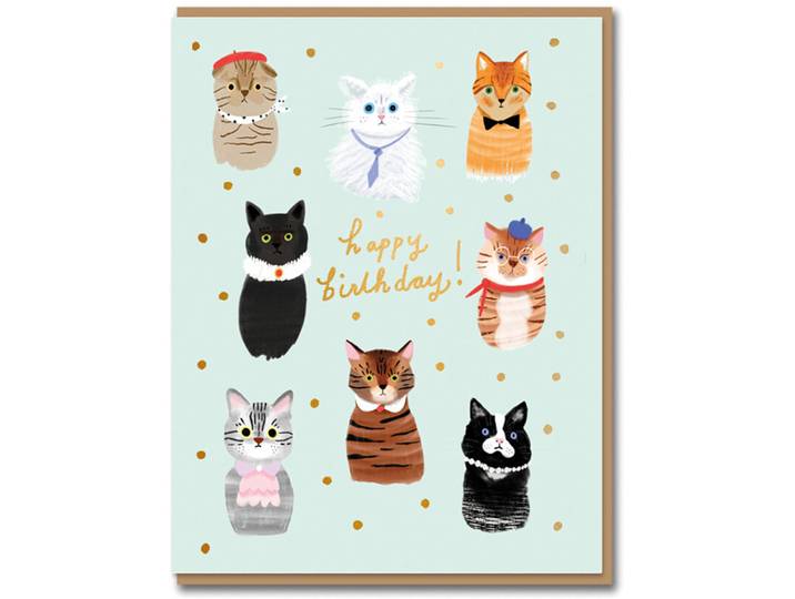 Grusskarte Carolyn Suzuki Party Cats - Farbe: diverse - Material: Papier - 135