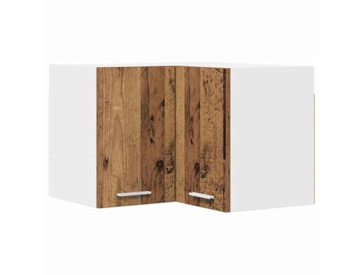 fsahslih Eckhängeschrank Küchenschrank Altes Holz Weiß 57x57x40 cm Kompakter Hängeschrank für die Küche im modernen Design schafft Ordnung über der Arbeitsplatte und spart Platz.