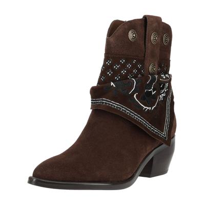 Stiefelette DOLCE VITA "Dolce Vita Stiefelette Leder", Damen, Gr. 39, dunkelbraun, Leder, Schuhe Stiefelette