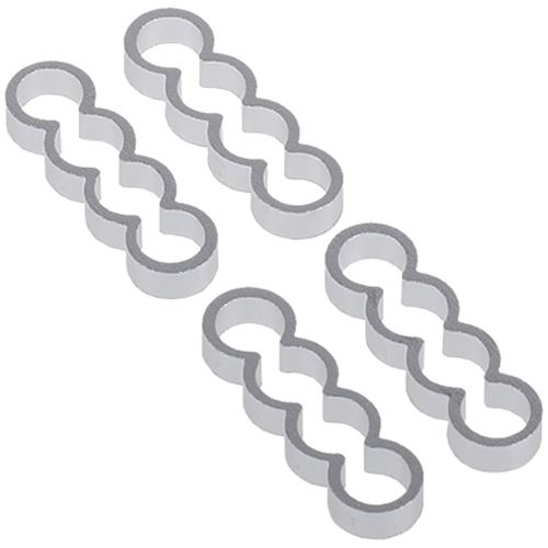 Alphacool Eiskamm Alu X4 Flat - 4mm - 4 Stück silber