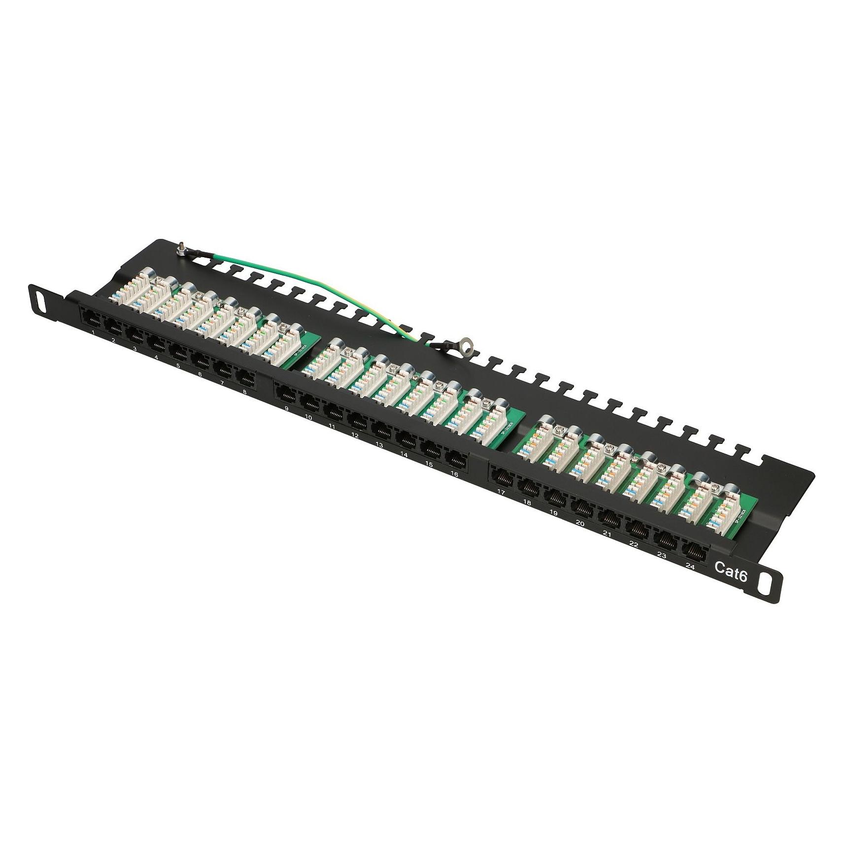 Extralink Patch panel 0.5U 24x RJ-45 Cat.6 UTP (EX.9663) (EX.9663)