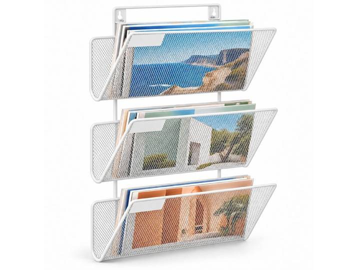 Relaxdays Zeitschriftenhalter Metall Wandmontage