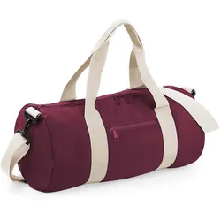 BagBase Runde Sporttasche Sport- und Reisetasche BG140 burgundy/off white 50 x 25 x 25 cm