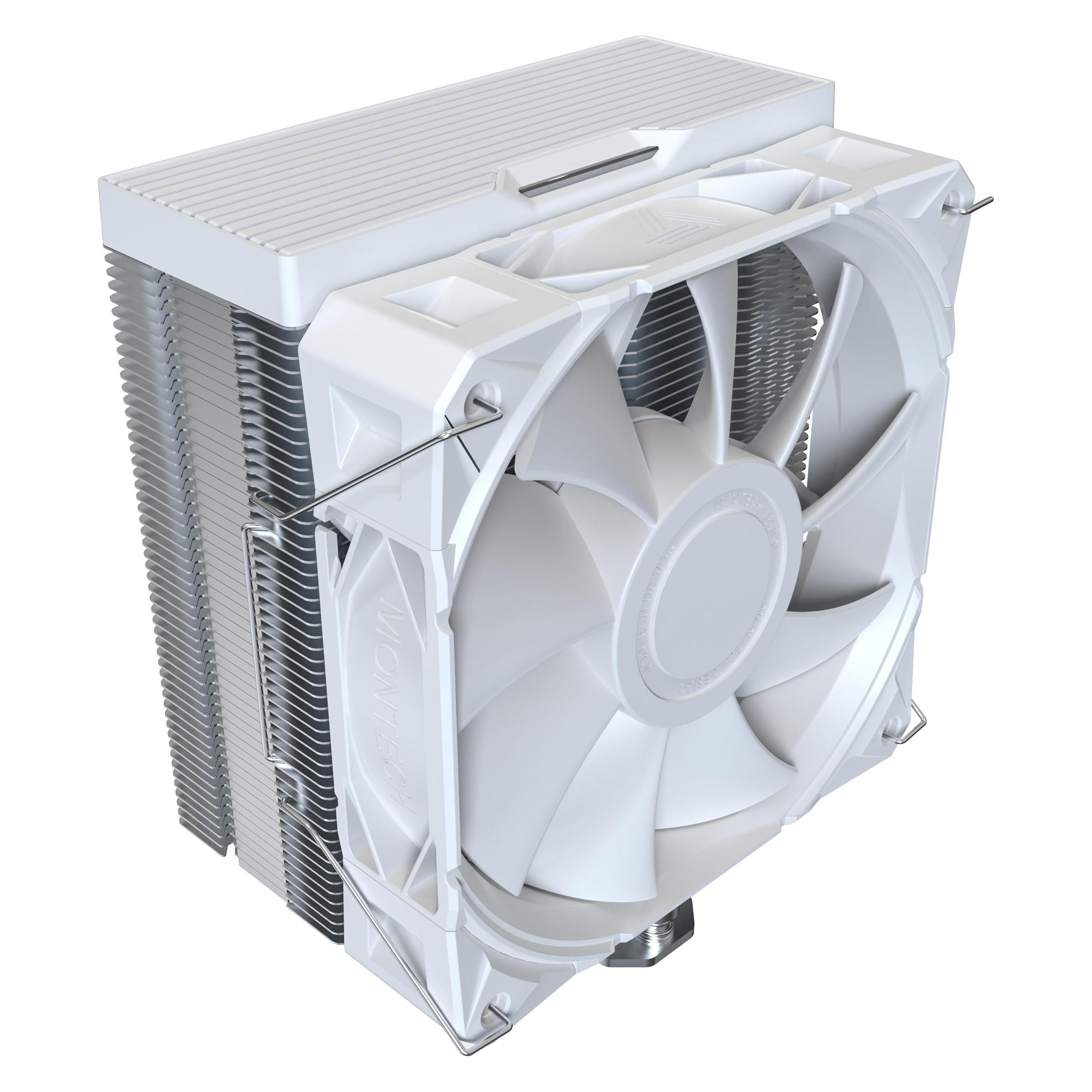 Montech NX400 White CPU-Kühler - 120mm, weiss (120 mm) (NX400 WHITE)