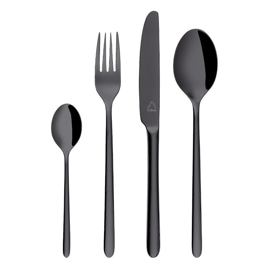 Sola Besteck-Set , Metall , 24-teilig , rostfrei, Vollheftmesser , Besteck, Besteck-Sets