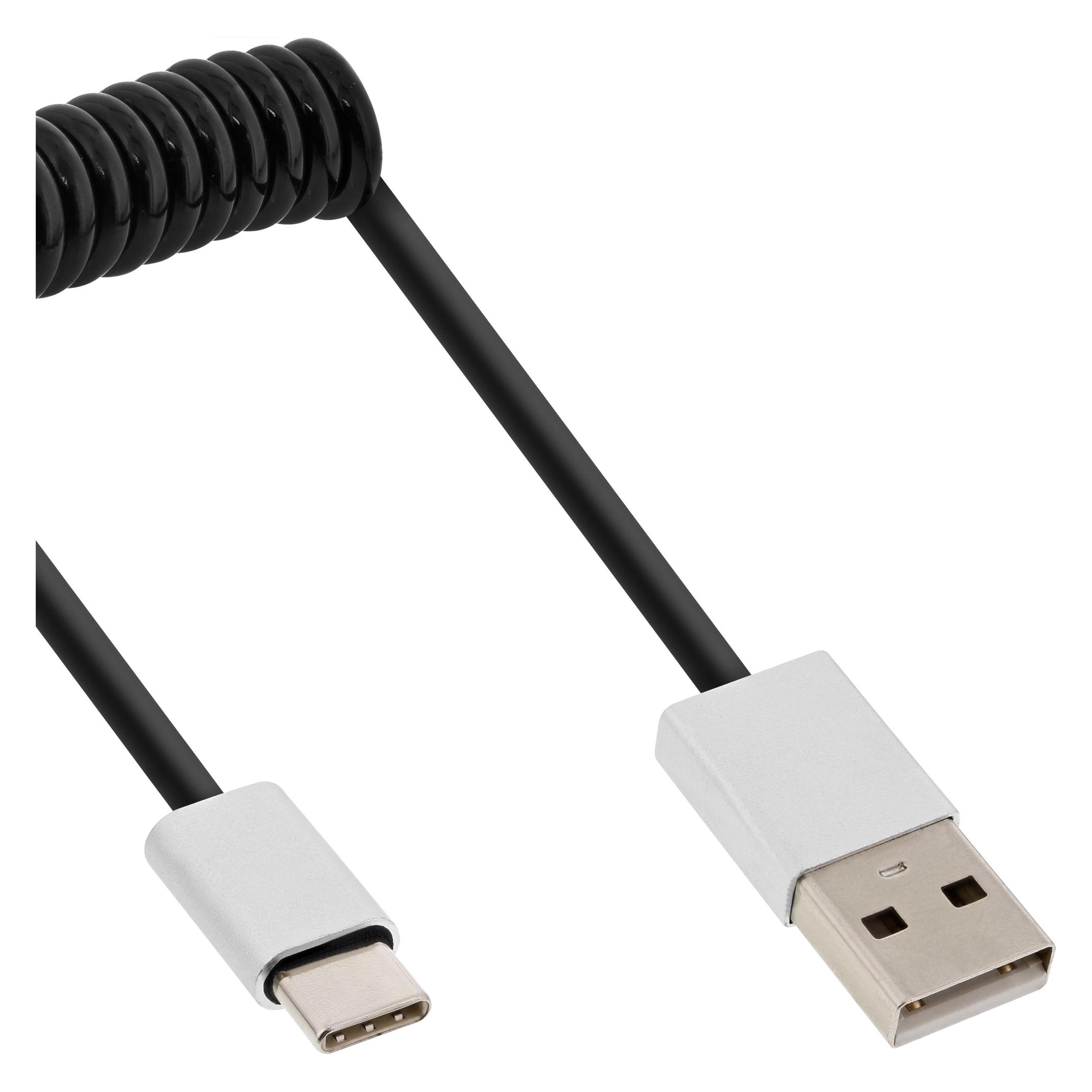 InLine USB 2.0 Spiralkabel (1 m, USB 2.0) (35871)