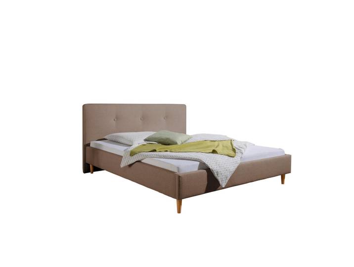 Livetastic Polsterbett Slade, Hellbraun, Holz, Buche, massiv, 160x200 cm, Made in Germany, für Lattenrost geeignet, Schlafzimmer, Betten, Polsterbetten