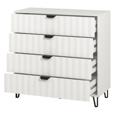 Dmora Maggiora – Kommode, 93x40x90h cm Weiß, 4 Schubladen