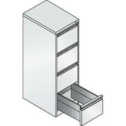 Hängeregistraturschrank Acurado, H1357xB433xT590mm, 7035/7035 - lichtgrau