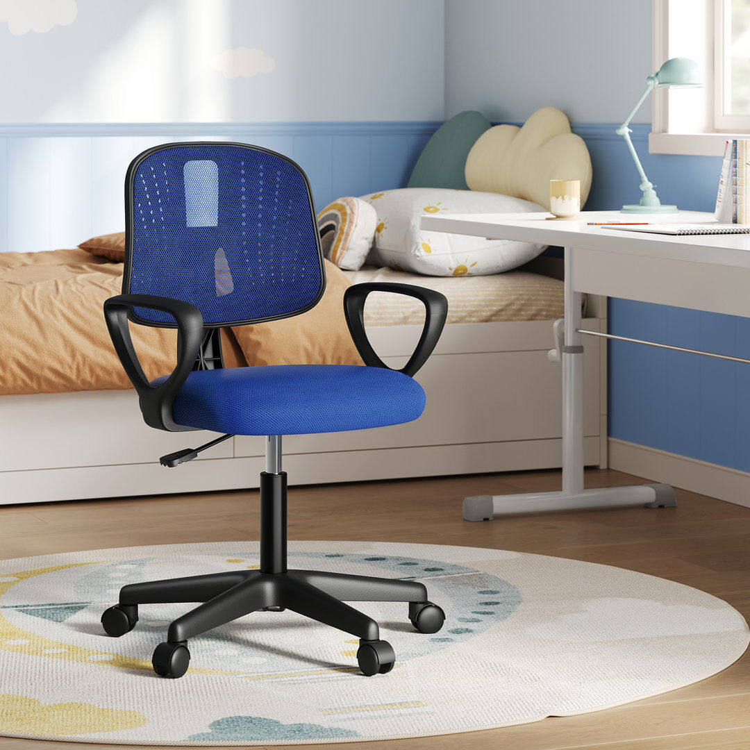 Inbox Zero Norgren Foam Padding Gaming Chair and Task Chair Blue 53cm W X 58.5cm D