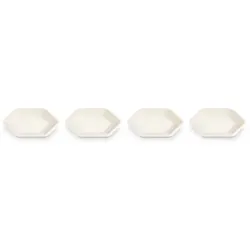 Le Creuset, Serviergeschirr, 4er-Set Saucenschälchen Hexagon Meringue