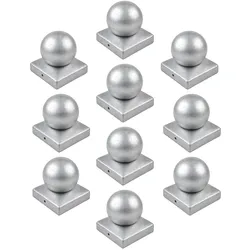 Baumarktplus 10x Pfostenkappe verzinkt 121 mm Kugel Abdeckkappe für Pfosten 12 x 12 cm