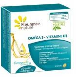Fleurance Nature Omega 3 - Vitamine D3 30 Jours 30 Capsules - Boîte 30 capsules