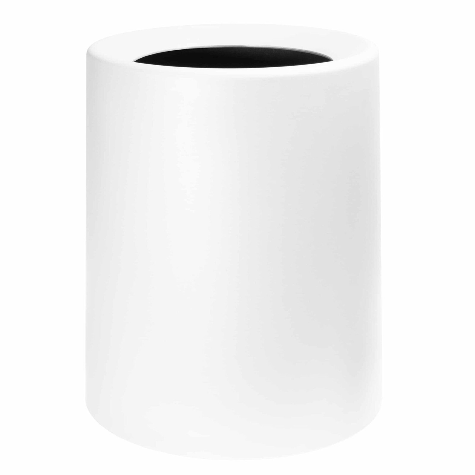 QUVIO Prullenbak met plastic binnenemmer - 12 L - Wit