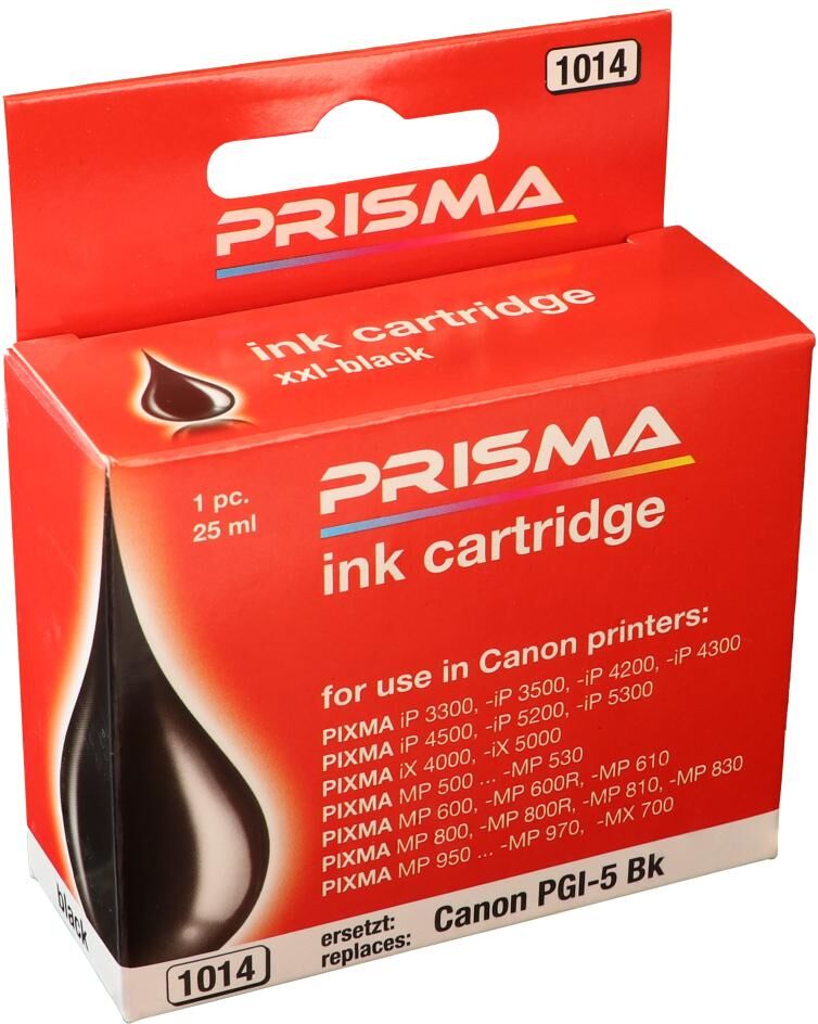 PRISMA 1014 Druckerpatrone für Canon Tintenstrahldrucker, schwarz, 25 ml