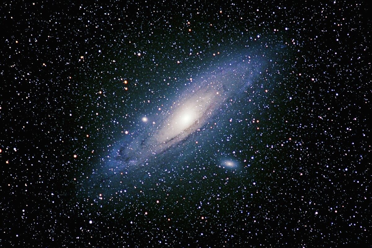 Fototapete PAPERMOON "Andromeda-Galaxie", bunt, B:1,5m L:1,11m, Vlies, Tapeten, Fototapete bunt B/L: 1,5m x 1,11m, Bahnen: 7 Stk.