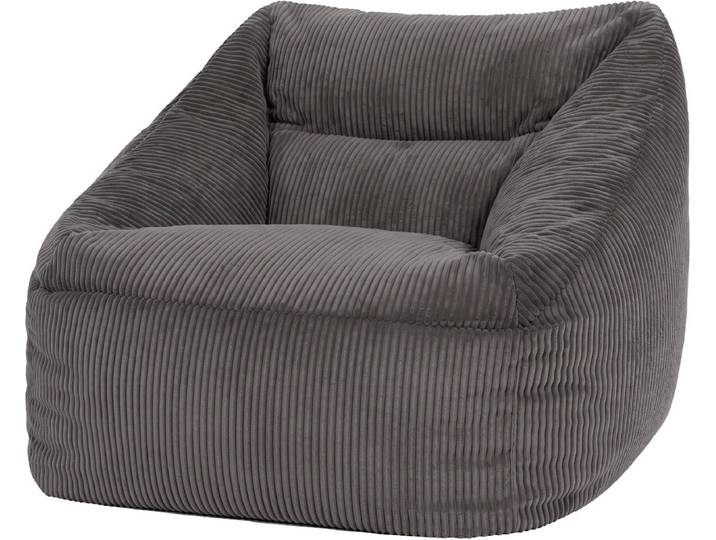 icon - Natalia XL Zitzak Fauteuil - Ribfluweel - Houtskool