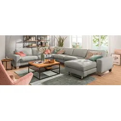 Segmüller Werkstätten Ecksofa Lipari Stoff Grau