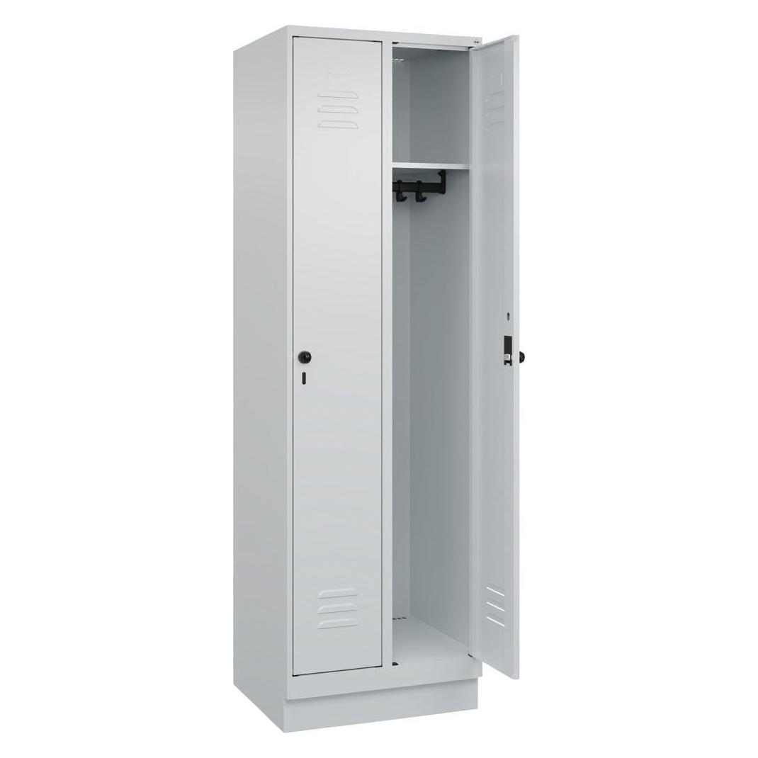 C+P CP Spind Classic PLUS lichtgrau 080020-20 S10009, 2 Schliessfächer 60,0 x 50,0 x 195,0 cm (60 cm, 195 cm) (080020-20|S10009)