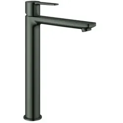 Grohe Lineare Waschtisch-Einhebelmischer 23405AL1 hard graphite gebürstet, XL-Size, für freistehende Waschschüssel, glatter Körper