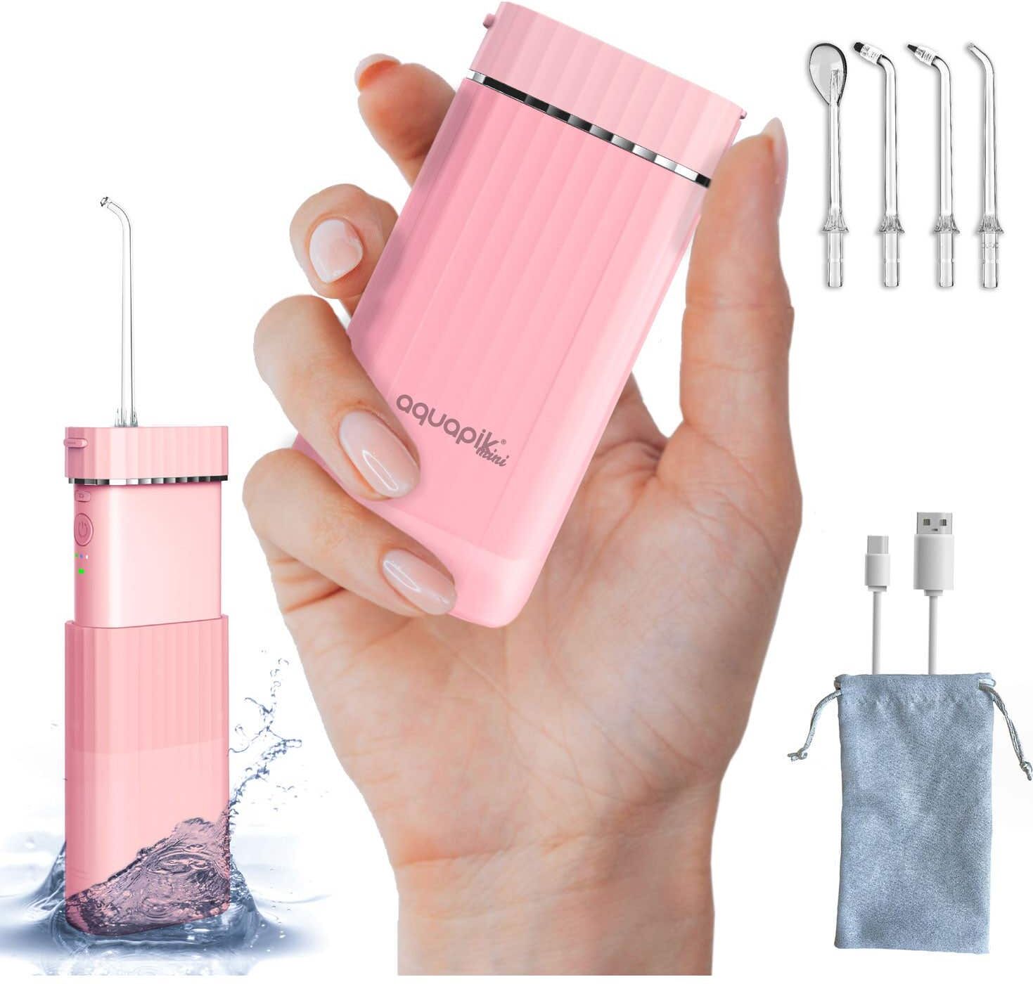 AquaPik Mini Irrigador Dental Portátil Rosa