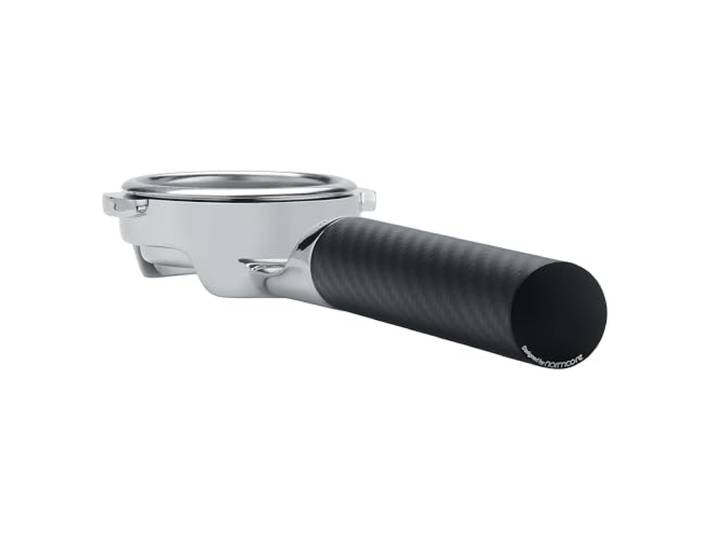 Normcore 58 mm flacher Siebträger für E61-Gruppenkopf, passend für Lelit, ECM, Rocket, Profitec Go, Flair 58, Ascaso, Billet Edelstahl Espresso-Siebträger mit Kohlefaser-Griff