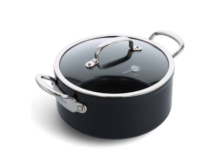 Faitout 24 cm aluminium forgé revêtement céramique - noir