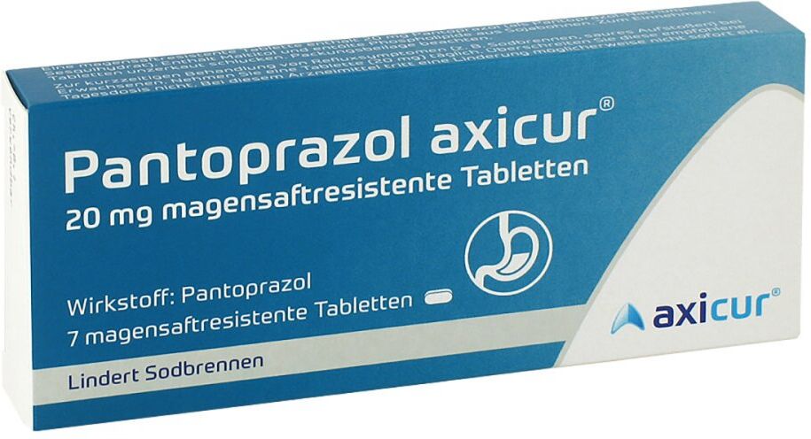 Pantoprazol axicur 20 mg magensaftresistent Tabletten 7stk