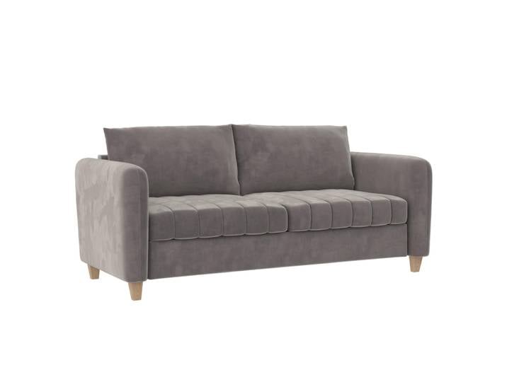 Sofa 3-Sitzer COCO Samt Lichtgrau