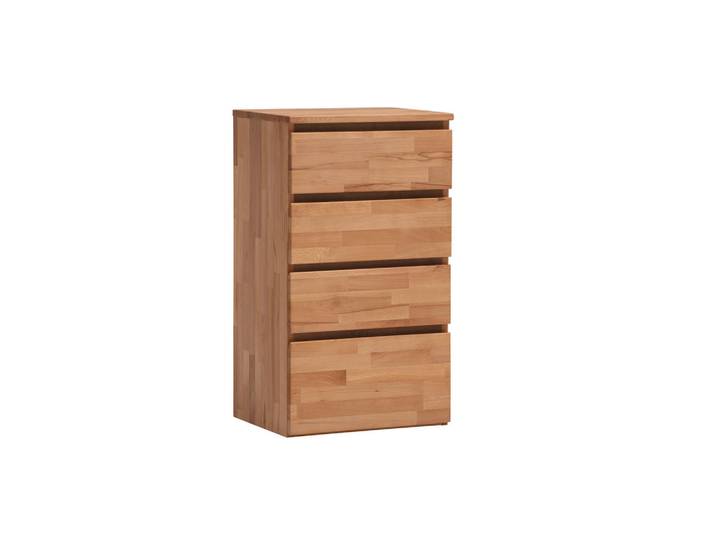 Linea Natura Kommode, Kernbuche, Holz, Kernbuche, vollmassiv, 4 Schublade(n) Schubladen, 50x88x39 cm, Typenauswahl, Beimöbel erhältlich, Holzmöbel, Kleinmöbel Holz, Holzkommoden