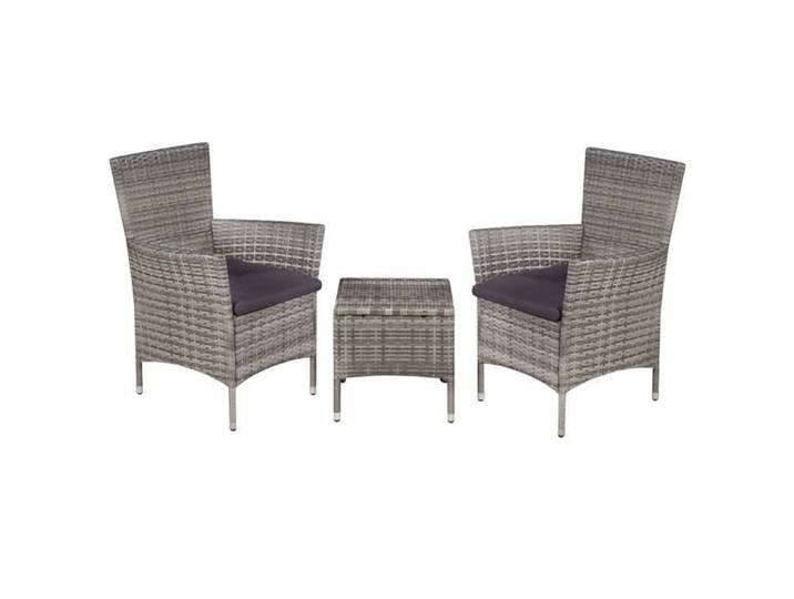 SALE 2026  meuble d'extérieur arrière-cour terrasse Gris - Mobilier de bistro 3 pcs Résine tressée Gris 3005166363885