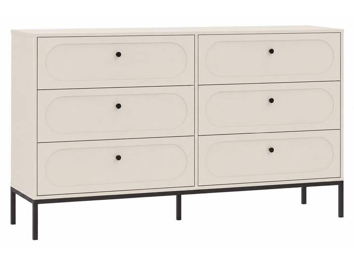 Commode à 6 tiroirs\, cachemire\, 150 x 40 x 92 cm