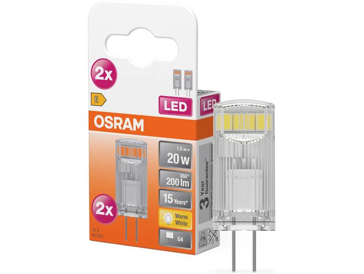 OSRAM LED-Leuchtmittel LED PIN Lampe , Energieeffizienz: E, transparent (klar), Ø:1,2cm, Leuchtmittel, LED-Leuchtmittel