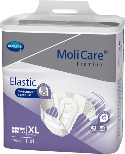 Hartmann Molicare Premium Slip Elastic 8 gouttes XL - 8 paquets de 14 protections