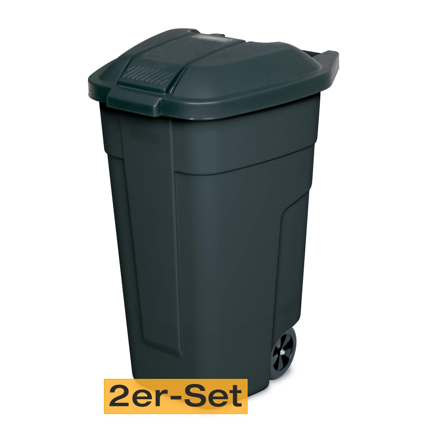 BRB Mülltonne 100 Liter VE: 2 Stück, anthrazit/anthrazit
