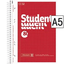 Brunnen Collegeblock »Student« A5 kariert, holzfreies Papier (Aqua pro natura) türkis