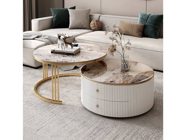 Table basse moderne et tendance, style nordique luxueux, simple, élégant, contemporain, Mesa Centro, meubles de salon
